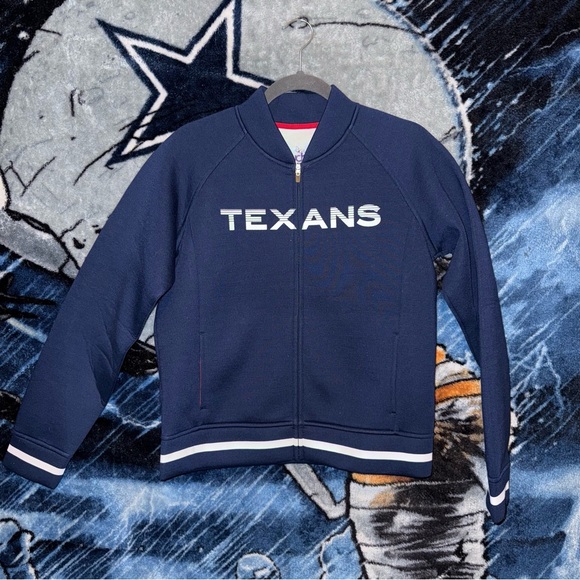 Touch by Alyssa Milano Navy Texans Varsity Jacket - Picture 1 of 5
